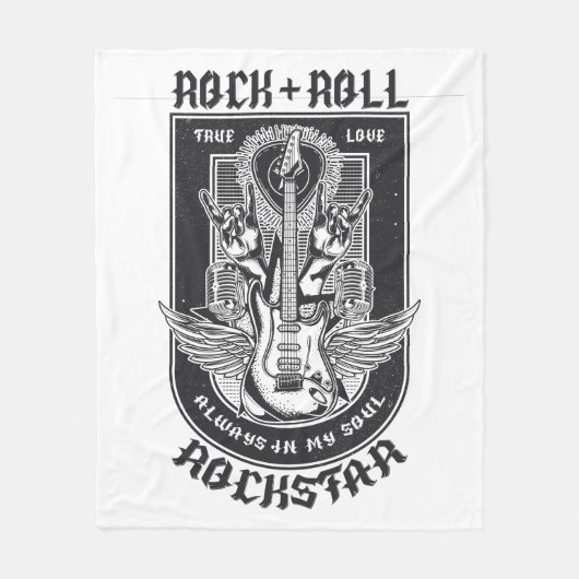 Couverture Polaire Design Guitar Rock (Devant)