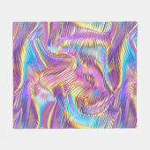 Couverture Polaire Design holographique L'art futuriste et chatoyant (Devant (Horizontal))