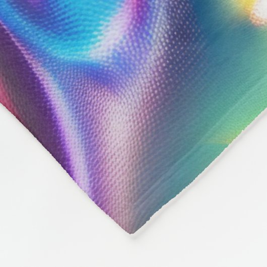 Couverture Polaire Design holographique L'art futuriste et chatoyant (Coin)