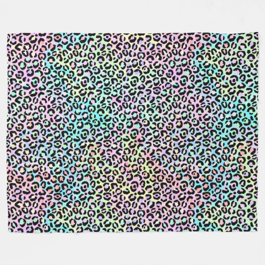 Couverture Polaire Design Iridescendant Leopard Series 5 (Devant (Horizontal))