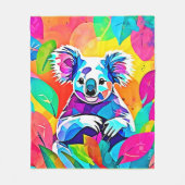 Couverture Polaire Design Koala Abstrait (Devant)