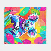 Couverture Polaire Design Koala Abstrait (Devant (Horizontal))
