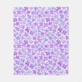 Couverture Polaire Design lilas de fleurs d'aquarelle violette (Devant)