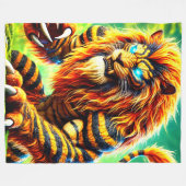 Couverture Polaire Design Lion (Devant (Horizontal))