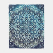 Couverture Polaire Design Mandala dégradé bleu (Devant)