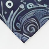 Couverture Polaire Design Mandala dégradé bleu (Coin)