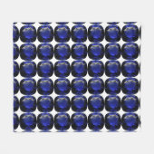 Couverture Polaire Design Motif Blue Sapphire (Devant (Horizontal))