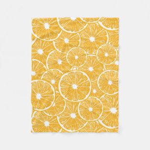 Couverture Polaire Design motif en tranches orange