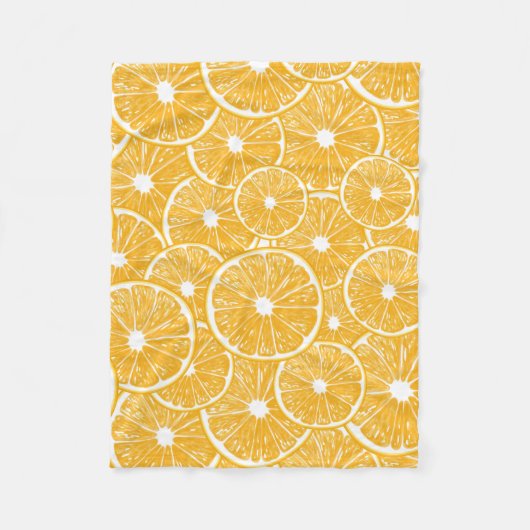 Couverture Polaire Design motif en tranches orange (Devant)