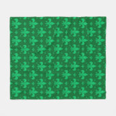 Couverture Polaire Design Motif Fleur de lis vert (Devant (Horizontal))