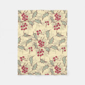 Couverture Polaire Design motif Holly berry (Devant)