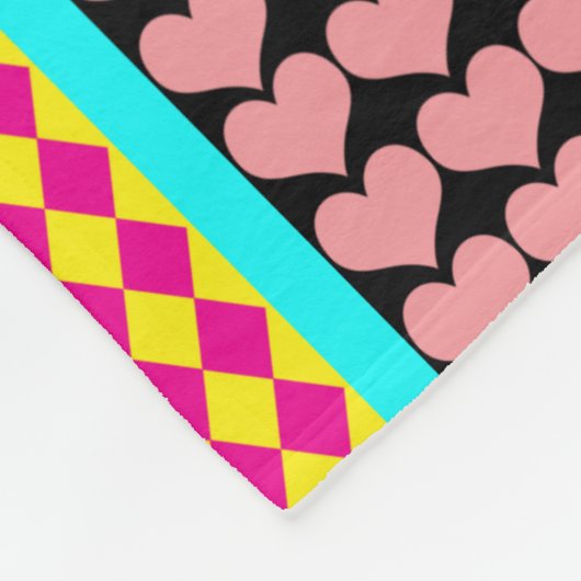 Couverture Polaire Design Motif moderne Boho Bohemian Stripes (Coin)