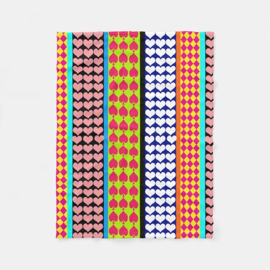 Couverture Polaire Design Motif moderne Boho Bohemian Stripes (Devant)