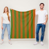 Couverture Polaire Design Motif Orange Green