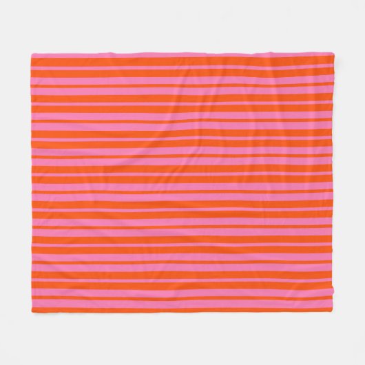Couverture Polaire Design Motif Orange Rose (Devant (Horizontal))