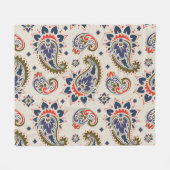 Couverture Polaire Design motif paisley classique et transparent. (Devant (Horizontal))