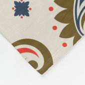 Couverture Polaire Design motif paisley classique et transparent. (Coin)