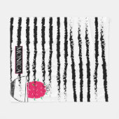 Couverture Polaire Design motif rose Cactus (Devant (Horizontal))
