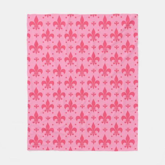 Couverture Polaire Design Motif rose Fleur de lis (Devant)