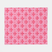 Couverture Polaire Design Motif rose Fleur de lis (Devant (Horizontal))