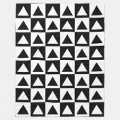 Couverture Polaire Design Motif Triangles noir&blanc (Devant)