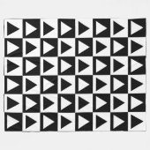 Couverture Polaire Design Motif Triangles noir&blanc (Devant (Horizontal))