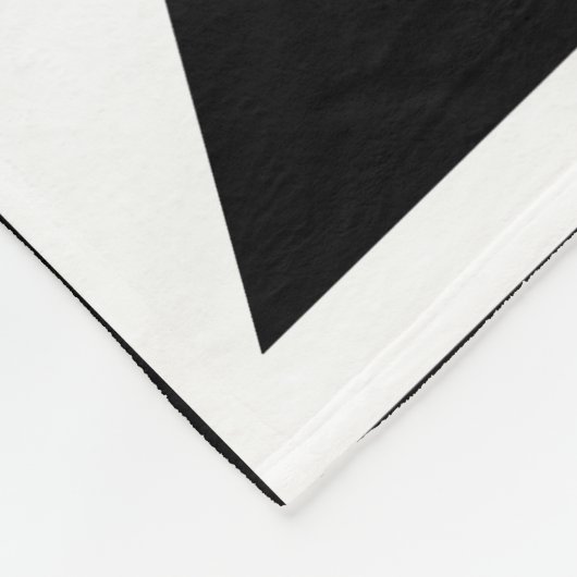 Couverture Polaire Design Motif Triangles noir&blanc (Coin)