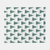 Couverture Polaire Design Motif vert de l'arbre de Noël (Devant (Horizontal))