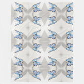 Couverture Polaire Design Papillon bleu de luxe (Devant)