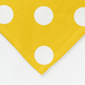 Couverture Polaire Design Pois blanc jaune (Coin)