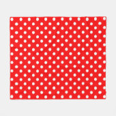 Couverture Polaire Design Pois blanc rouge (Devant (Horizontal))