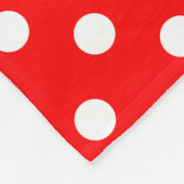 Couverture Polaire Design Pois blanc rouge (Coin)