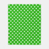 Couverture Polaire Design Pois blanc vert (Devant)