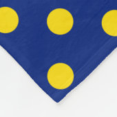 Couverture Polaire Design Pois bleu jaune (Coin)