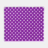 Couverture Polaire Design Pois violet blanc (Devant (Horizontal))