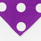 Couverture Polaire Design Pois violet blanc (Coin)