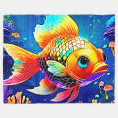 Couverture Polaire Design Rainbow Ocean Reef (Devant (Horizontal))