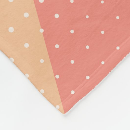 Couverture Polaire Design rétro abstrait rose et orange (Coin)
