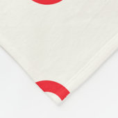 Couverture Polaire Design rétro point cercle rouge (Coin)
