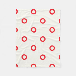 Couverture Polaire Design rétro point cercle rouge