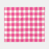 Couverture Polaire Design rose En vichy (Devant (Horizontal))
