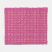 Couverture Polaire Design rose et or (Devant (Horizontal))