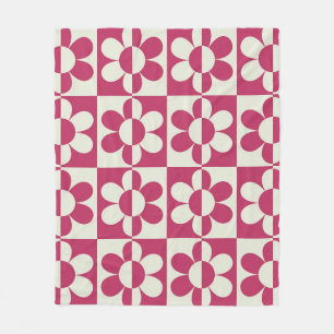 Couverture Polaire Design super rétro sans couture avec marguerite vi