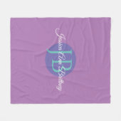 Couverture Polaire Design tendance Personnaliser le nom et le monogra (Devant (Horizontal))