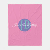 Couverture Polaire Design tendance Personnaliser le nom et le monogra (Devant)