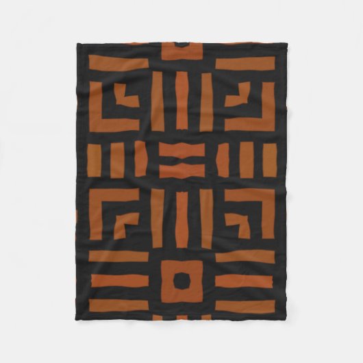 Couverture Polaire Design tribal géométrique africain chaud (Devant)