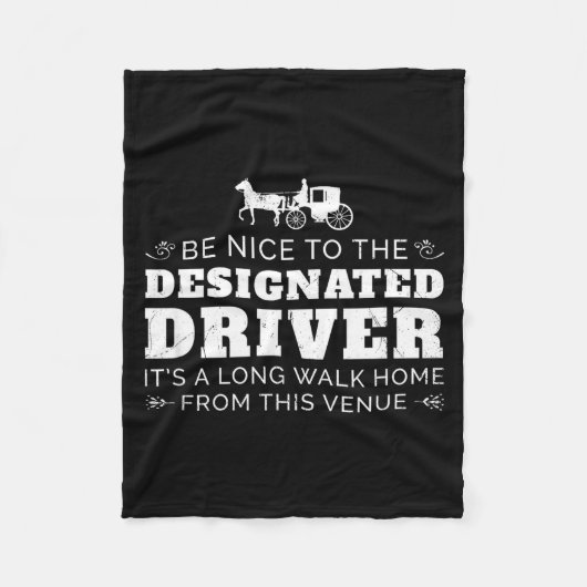 Couverture Polaire Designated Driver Horse Carriage Funny Men Women Q (Devant)