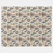 Couverture Polaire Designs géométriques traditionnels dynamiques ethn (Devant (Horizontal))