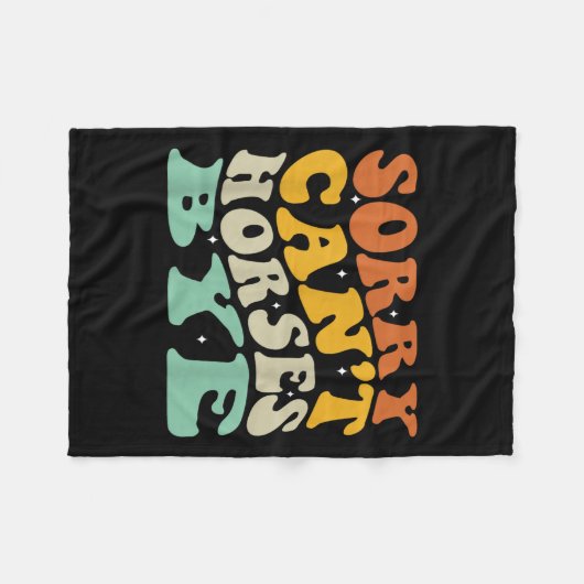 Couverture Polaire Désolé Can' ; t Chevaux Bye T-shirt.png (Devant (Horizontal))