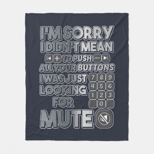 Couverture Polaire Désolé de ne pas vouloir dire que vous poussez vos (Devant)